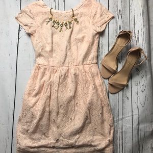 H&M Peach Lace Dress Sz 4